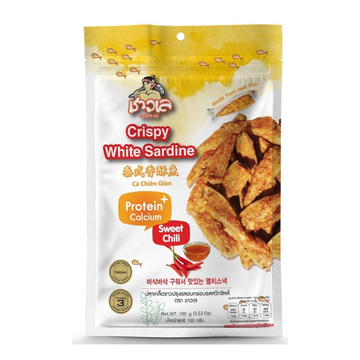 Crispy White Sardine Sweet Chilli Flavour 100g | ปลาเกล็ดขาวปรุงรสอบกรอบ รสสวีทชิลลี่ 100g