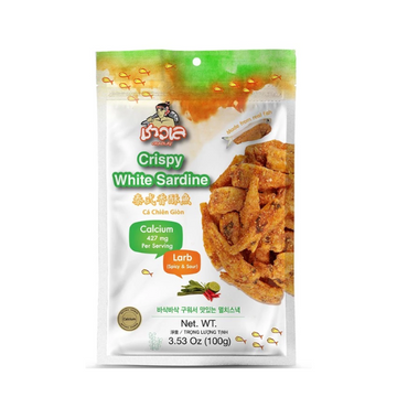 Crispy White Sardine Larb Flavour 100g | ปลาเกล็ดขาวปรุงรสอบกรอบ รสลาบ 100g