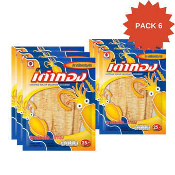 Rolled Seasoned Cuttlefish 10g ( Pack 6 ) | ปลาหมึกบดปรุงรส 10g ( แพ็ค 6 )