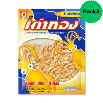 Shredded Seasoned Cuttlefish 31g ( Pack 3 ) | ปลาหมึกเส้นปรุงรส 31g ( แพ็ค 3 )