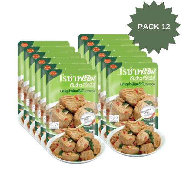 Stir-Fried Tuna With Chili And Holy Basil 105g ( Pack 12 ) | ปลาทูน่าผัดพริกใบกะเพรา 105g ( แพ็ค 12 )