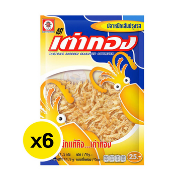 Shredded Seasoned Cuttlefish 11.5g Pack6 | ปลาหมึกเส้นปรุงรส 11.5g แพ็ค6