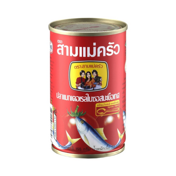 Mackerel in Tomato Sauce 155g | ปลาแมคเคอเรลในซอสมะเขือเทศ ฝาช้อน 155g