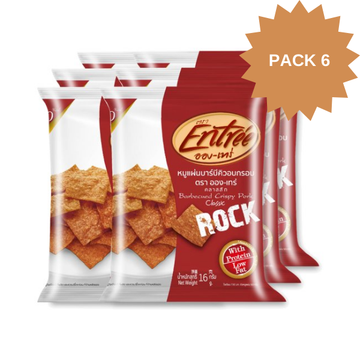 Crispy Baked Pork Sheets - Classic Flavor 16g ( Pack 6 ) | หมูแผ่นอบกรอบ รสคลาสสิก 16g ( แพ็ค 6)