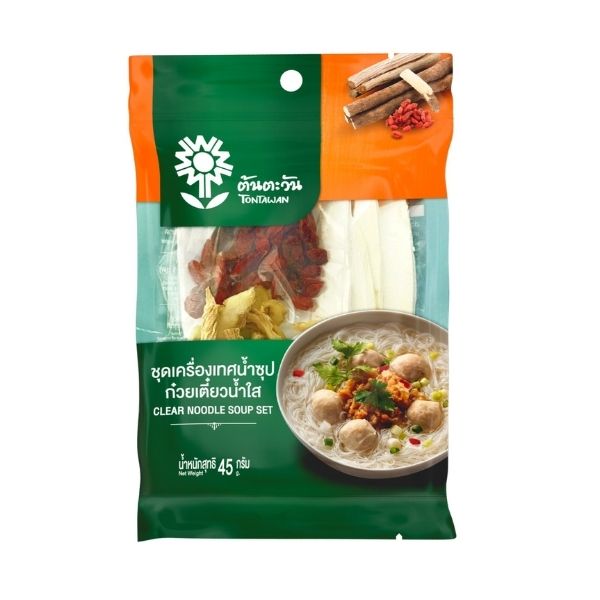 ชุดเครื่องเทศน้ำซุปก๋วยเตี๋ยวน้ำใส 45g