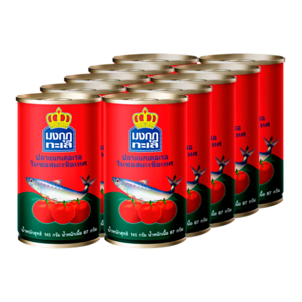 Mackerel in Tomato Sauce 145g ( Pack 10 ) | แมคเคอเรลในซอสมะเขือเทศ 145g ( แพ็ค 10 )