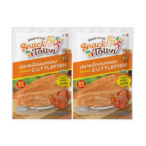 Baked Cuttlefish 30g ( Pack 2 ) | ปลาหมึกอบกรอบ 30g ( แพ็ค 2 )