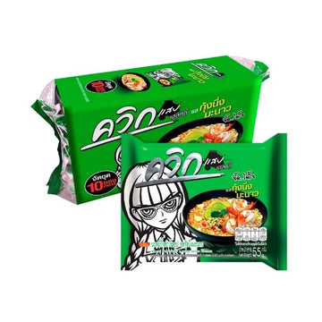 บะหมี่กึ่งสำเร็จรูป รสกุ้งนึ่งมะนาว 55g ( แพค 10 ซอง )