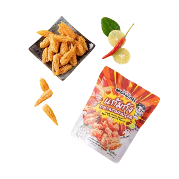 Crispy Shrimp Cheek Tom Yum Goong Flavour 22g | แก้มกุ้ง รสต้มยำกุ้ง 22g