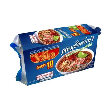 บะหมี่กึ่งสำเร็จรูป รสหมูสับต้มยำ 60g ( แพค 10 ซอง )