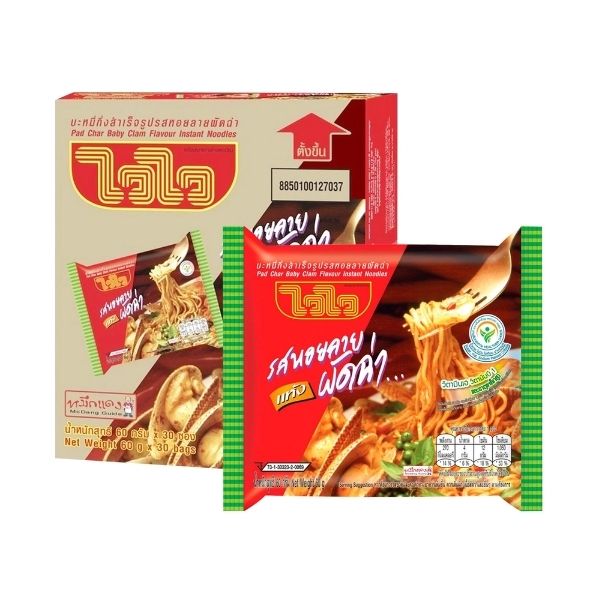 บะหมี่กึ่งสำเร็จรูป รสหอยลายผัดฉ่า 60g ( แพค 30 ซอง )