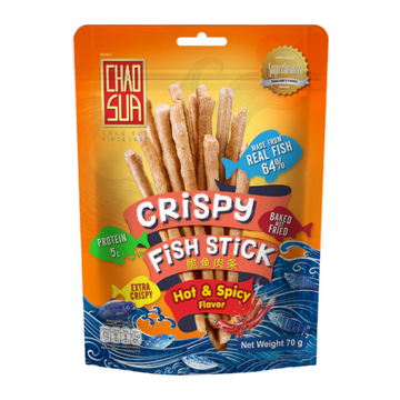 Crispy Fish Stick Hot & Spicy 70g | ปลาแท่งกรอบ รสฮอทแอนด์สไปซี่ 70g