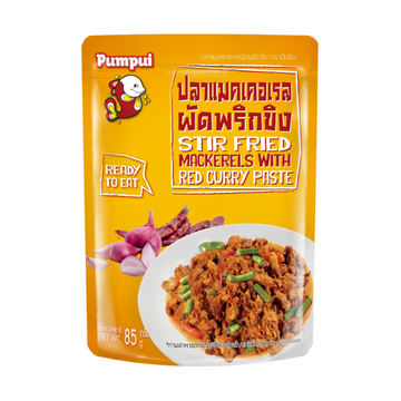 Stir Fried Mackerels With Red Curry Paste 85g | ปลาแมคเคอเรลผัดพริกขิง 85g