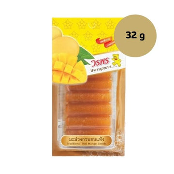 Sun-Dried Mango Fruit Leather, 32g มะม่วงกวนอบแห้ง 32g